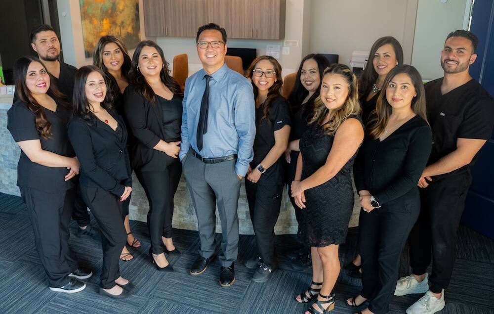 Dental practice team portrait photography in Los Angeles